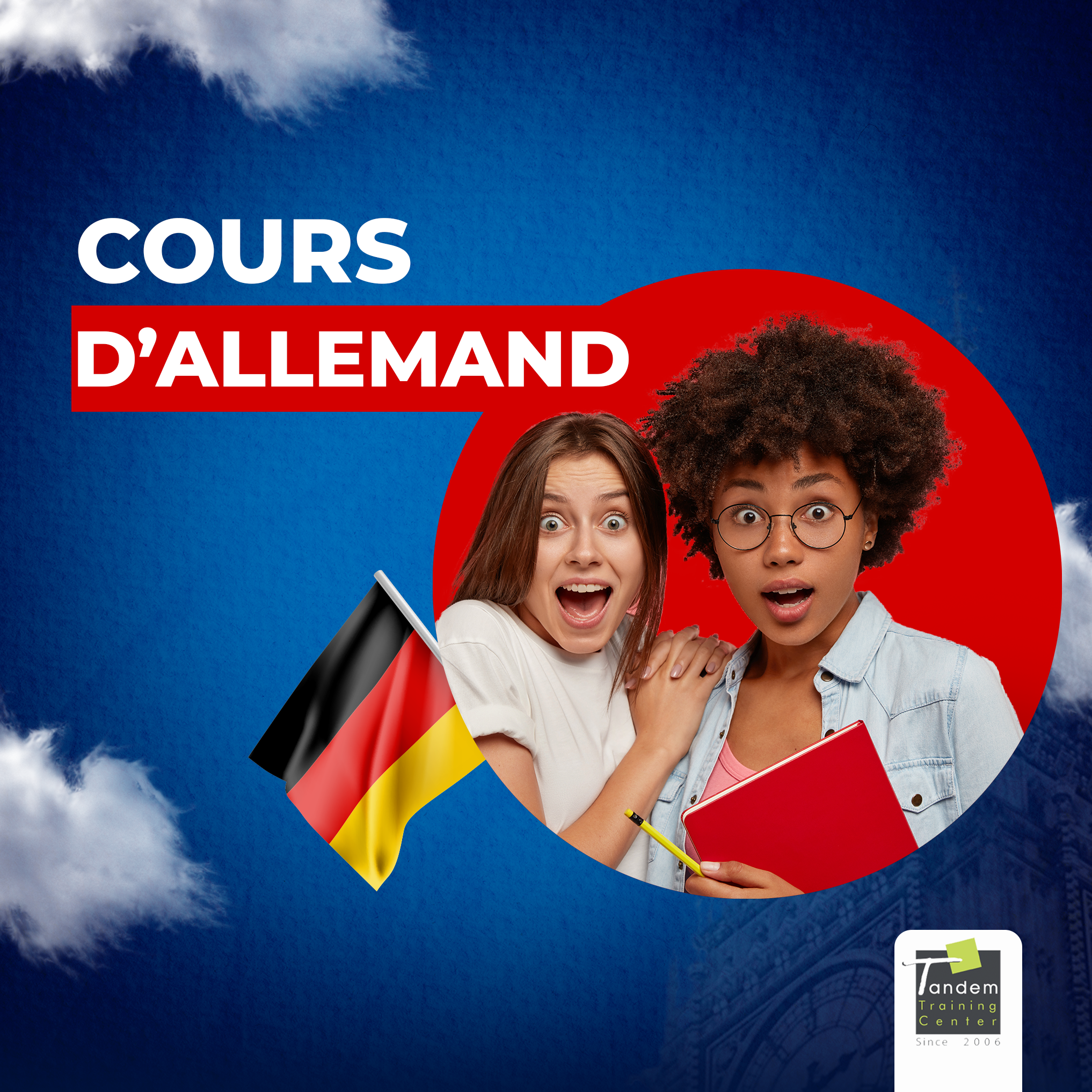 affiche TANDEM Allemand Général Niveau A