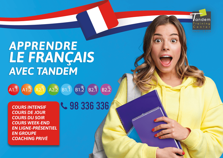 affiche TANDEM Cours intensif de français